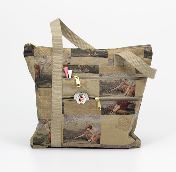BIRDIE SAND TAPESTRY 3-ZIP PURSE